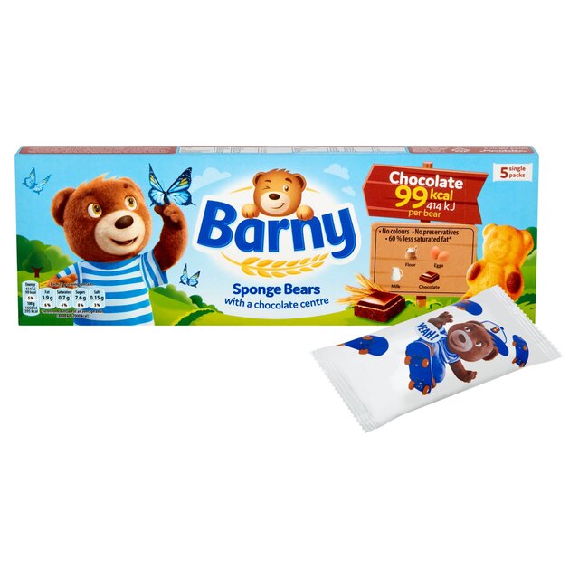 Barny Chocolate Sponge Bears Biscuits 5 per pack