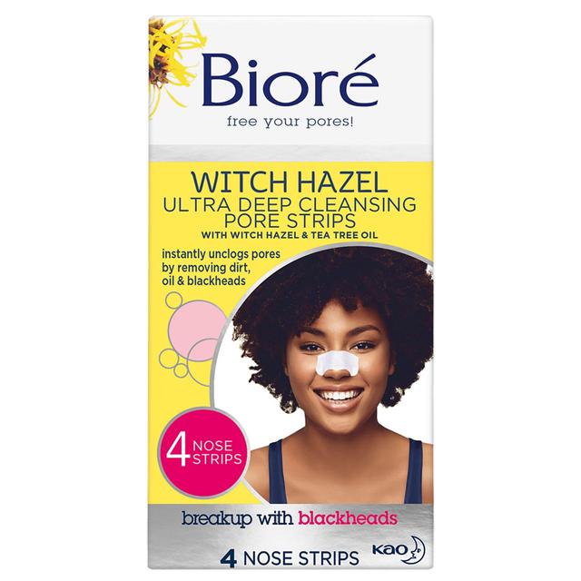 Biore Witch Hasel Ultra Deep Cleansing Nasenstreifen für Fleckanfälliger Haut 4 pro Pack