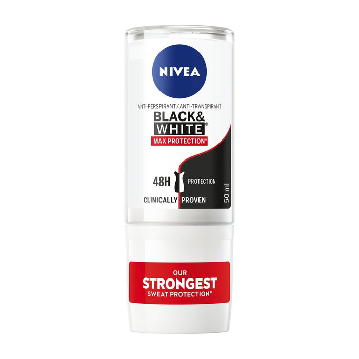 NIVEA Black & White Max Protéger le rouleau de déodorant anti-transpirant sur 50 ml