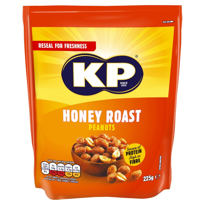 Cacahuetes tostados con miel KP 225g 