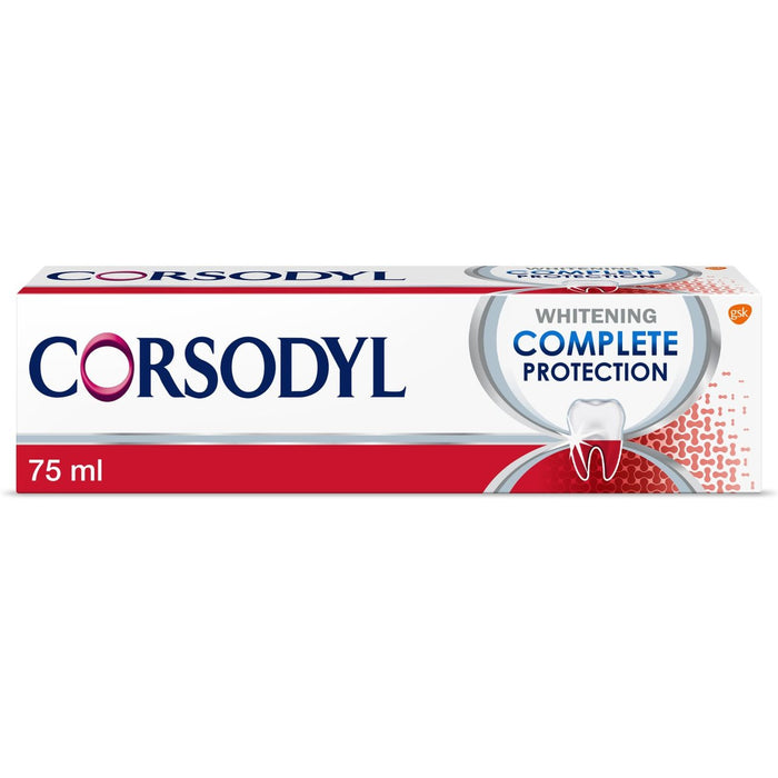 Corsody Comportación completa de protección de goma Pasta de dientes blanqueamiento 75 ml