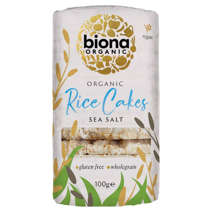 Pasteles de arroz orgánico biona con sal marina 100g