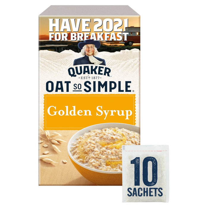 Quaker avena tan simple gachas de jarabe dorado 10 x 36g