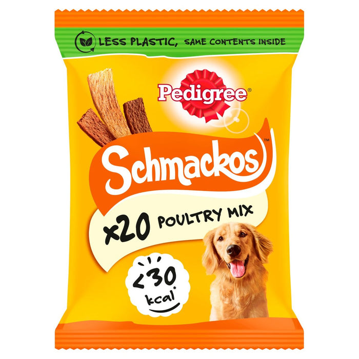 Pedigree Schmackos Dog Treats with Poultry 20 x 8g