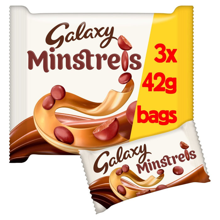 Galaxy Minstrels Schokoladenbeutel Multipack 3 x 42g